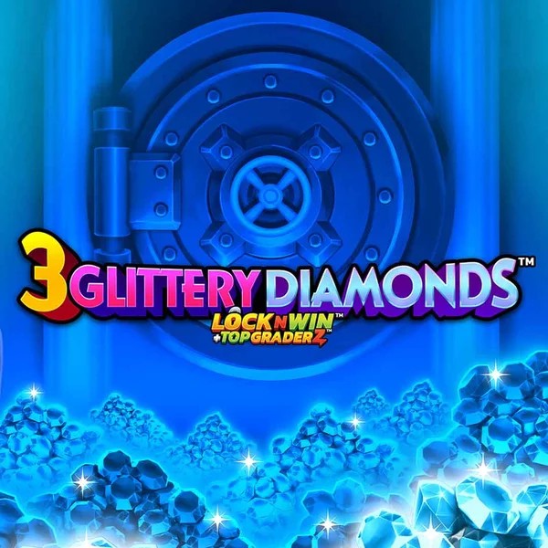 3 Glittery Diamonds logo by PearFiction Studios AllySpin Casino